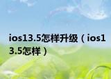 ios13.5怎样升级（ios13.5怎样）