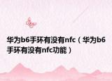 华为b6手环有没有nfc（华为b6手环有没有nfc功能）