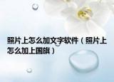 照片上怎么加文字软件（照片上怎么加上国旗）