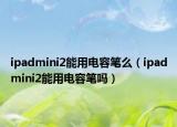 ipadmini2能用电容笔么（ipadmini2能用电容笔吗）