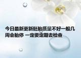 今日最新更新胚胎质量不好一般几周会胎停 一定要定期去检查