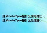 红米note7pro是什么充电插口（红米note7pro是什么处理器）