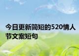 今日更新简短的520情人节文案短句