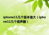 iphone11几个版本谁大（iphone11几个扬声器）