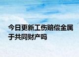 今日更新工伤赔偿金属于共同财产吗