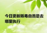今日更新贩毒自首是去哪里执行