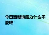 今日更新锦鲤为什么不能吃