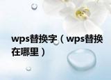 wps替换字（wps替换在哪里）