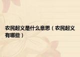 农民起义是什么意思（农民起义有哪些）