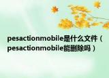 pesactionmobile是什么文件（pesactionmobile能删除吗）