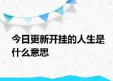 今日更新开挂的人生是什么意思