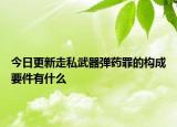 今日更新走私武器弹药罪的构成要件有什么