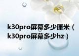k30pro屏幕多少厘米（k30pro屏幕多少hz）