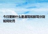 今日更新什么是酒驾和醉驾分别如何处罚