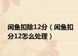 闲鱼扣除12分（闲鱼扣分12怎么处理）