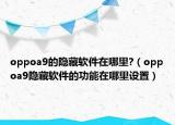 oppoa9的隐藏软件在哪里?（oppoa9隐藏软件的功能在哪里设置）