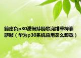 鍗庝负p30濡備綍鍗歌浇绯荤粺搴旂敤（华为p30系统应用怎么卸载）