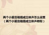 两个小爱音箱组成立体声怎么设置（两个小爱音箱组成立体声教程）