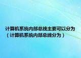 计算机系统内部总线主要可以分为（计算机系统内部总线分为）