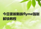 今日更新魅族flyme强制解锁教程