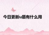 今日更新u盾有什么用