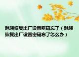 魅族恢复出厂设置密码忘了（魅族恢复出厂设置密码忘了怎么办）