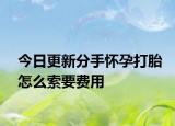 今日更新分手怀孕打胎怎么索要费用
