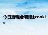今日更新如何删除cookie