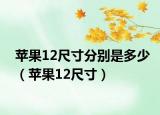苹果12尺寸分别是多少（苹果12尺寸）