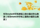 华为mate30手机屏幕上的小圆点怎么取消（华为mate30手机上面有小圆怎么取消）