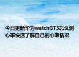 今日更新华为watchGT3怎么测心率快速了解自己的心率情况