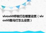 vivox60呼吸灯在哪里设置（vivox60跑马灯怎么设置）