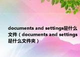 documents and settings是什么文件（documents and settings是什么文件夹）