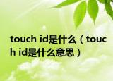 touch id是什么（touch id是什么意思）