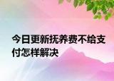 今日更新抚养费不给支付怎样解决
