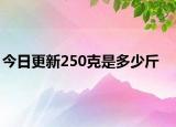 今日更新250克是多少斤