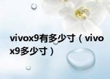 vivox9有多少寸（vivox9多少寸）