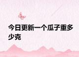 今日更新一个瓜子重多少克