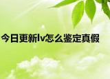 今日更新lv怎么鉴定真假