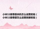 小米11青春版关机怎么设置密码（小米11青春版怎么设置锁屏密码）
