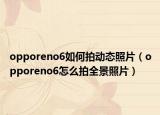 opporeno6如何拍动态照片（opporeno6怎么拍全景照片）