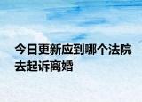 今日更新应到哪个法院去起诉离婚