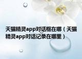 天猫精灵app对话框在哪（天猫精灵app对话记录在哪里）