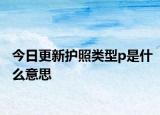 今日更新护照类型p是什么意思