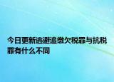 今日更新逃避追缴欠税罪与抗税罪有什么不同