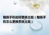 魅族手机如何更换主题（魅族手机怎么更换系统主题）