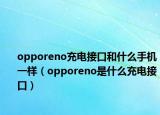 opporeno充电接口和什么手机一样（opporeno是什么充电接口）