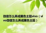 微信怎么弄成黑色主题vivo（vivo微信怎么弄成黑色主题）