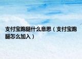 支付宝跑腿什么意思（支付宝跑腿怎么加入）