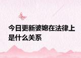 今日更新婆媳在法律上是什么关系